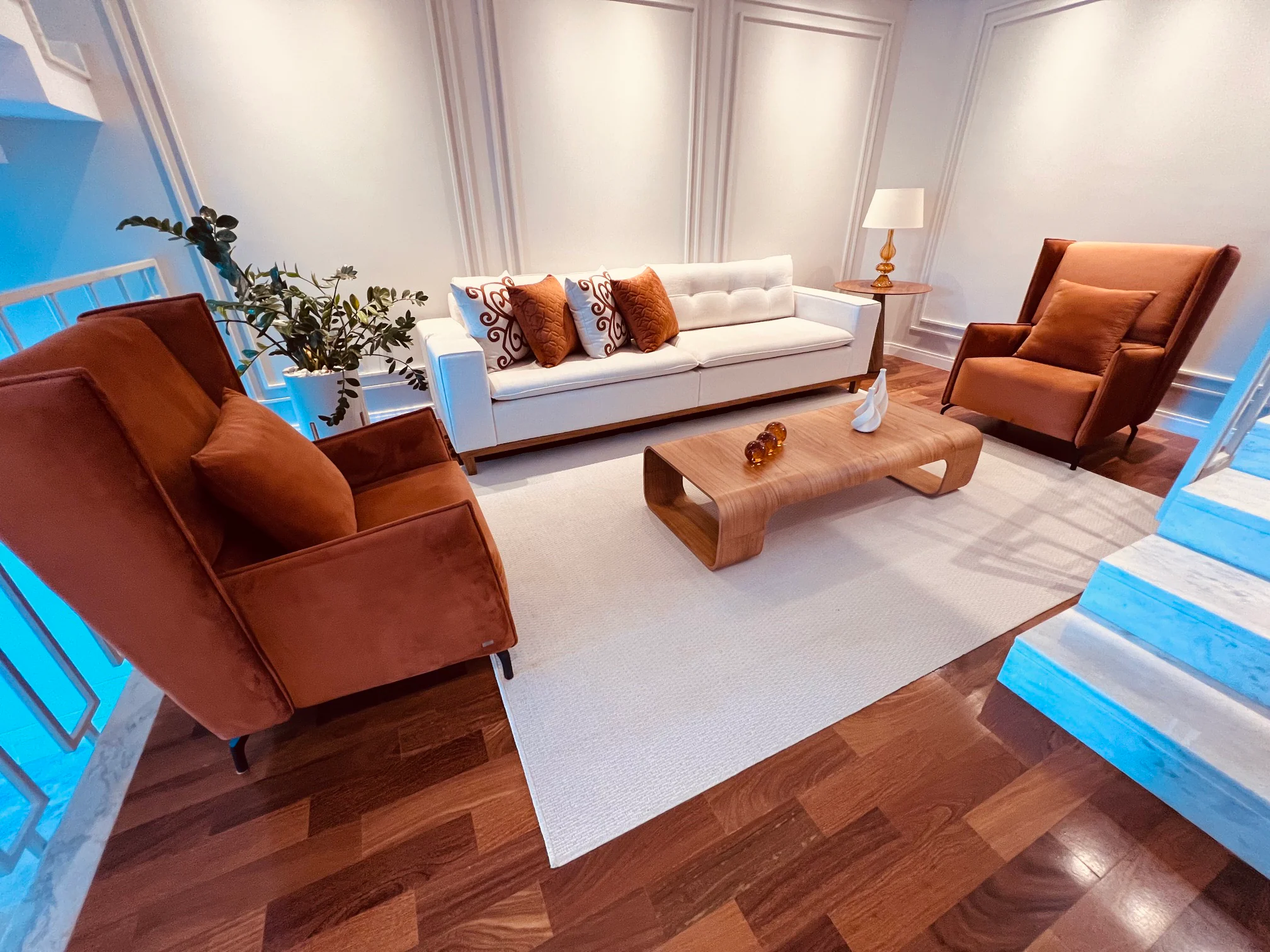 Sala de estar elegante no segundo pavimento